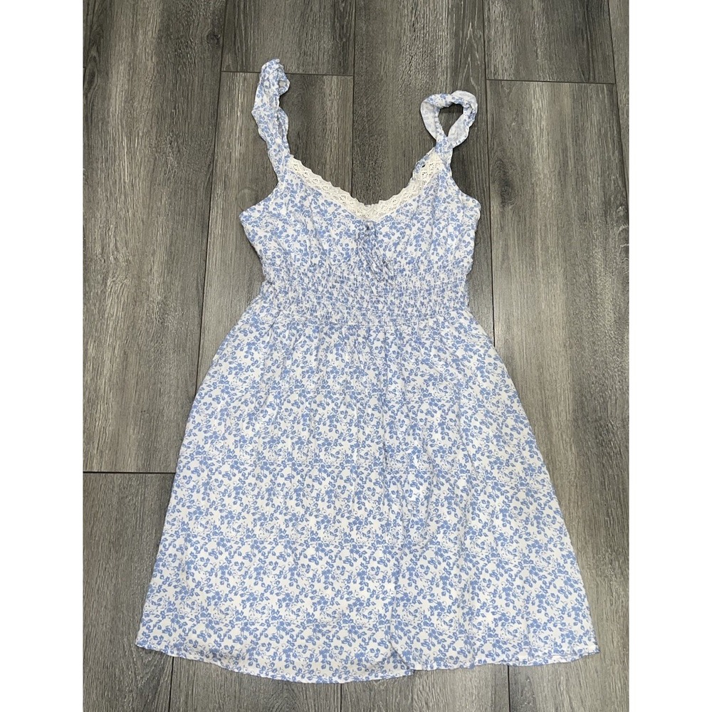 Altard state floral Preppy Y2K Mini Dress Blue Medium A008078